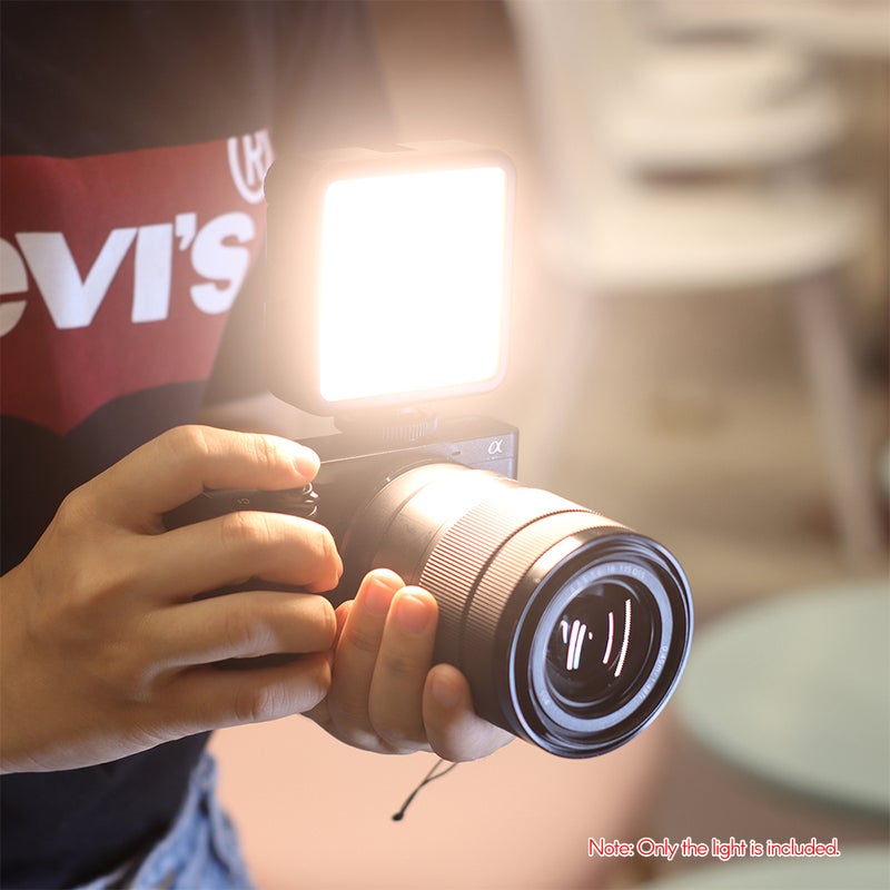 Portable Bi-Color Dimmable LED Video Light Lamp With Triple Cold Shoe Black  - Image 3