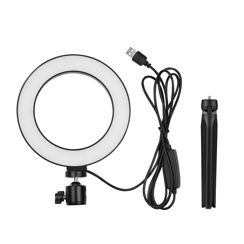 6 Inch Desktop LED Ring Light Black/White - Image 4