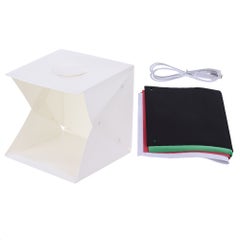 Photography Lightbox Studio Soft Box Light Tent Cube With Four Backdrops White