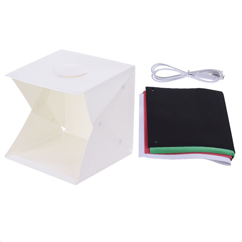 Generic - Photography Lightbox Studio Soft Box Light Tent Cube With Four Backdrops White - Image 1