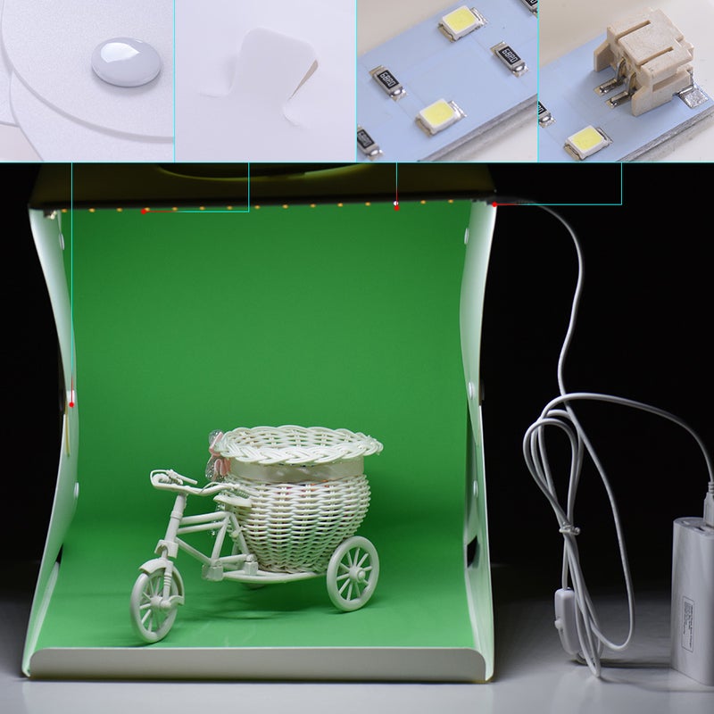 Generic - Photography Lightbox Studio Soft Box Light Tent Cube With Four Backdrops White - Image 1