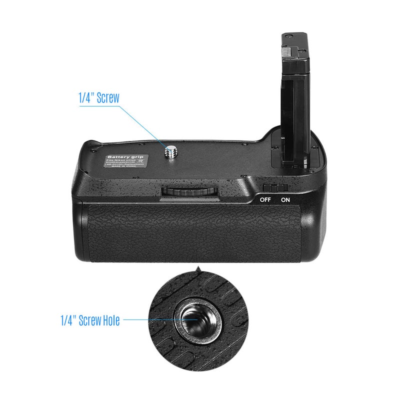 Vertical Battery Grip Holder For Nikon DSLR Camera Black  - Image 5