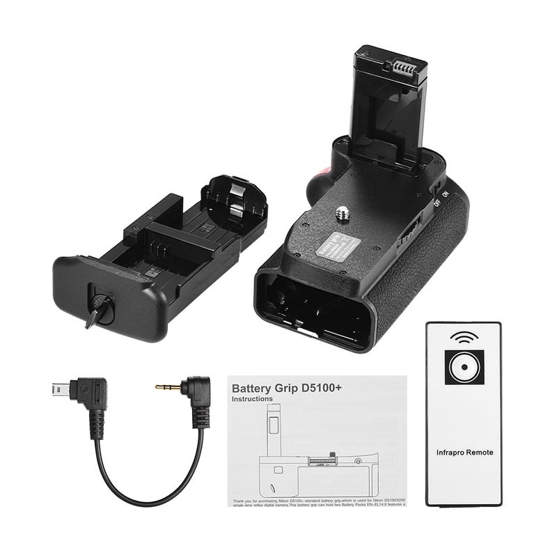 Vertical Battery Grip Holder For Nikon DSLR Camera Black  - Image 3
