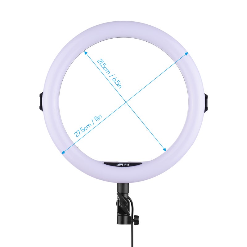 11 Inch Phone Holder 3 Color Temperature Modes USB Powered Photography Light White - Image 4