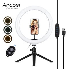 أندوير مصباح حلقي LED بمقاس 10 بوصة أسود/ أبيض  - Image 1