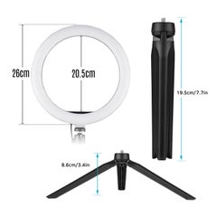 أندوير مصباح حلقي LED بمقاس 10 بوصة أسود/ أبيض  - Image 2