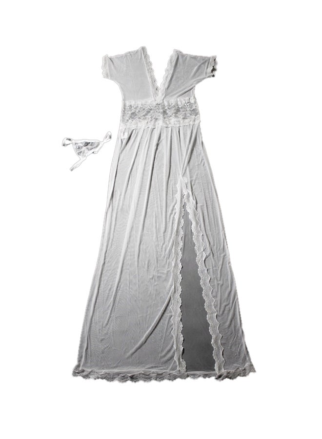 Generic 2-Piece Babydoll Lingerie Set White  - Image 1