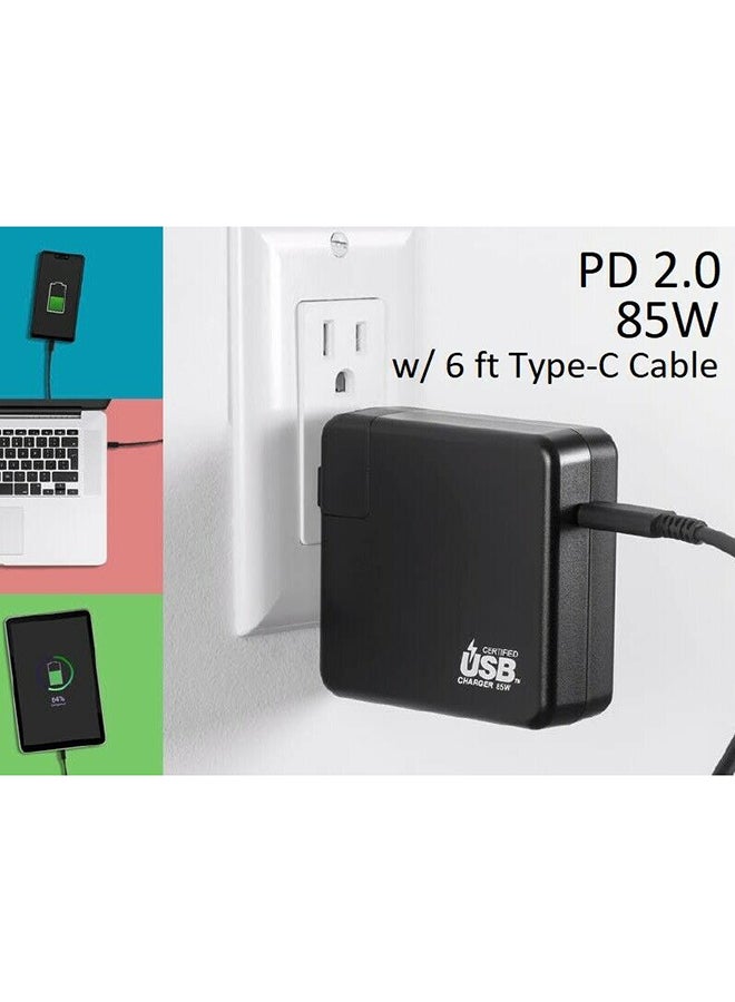 Monoprice 85w USB-C Charger - Black - Image 3