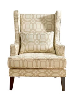 Home Canvas Annie Single Seater Sofa Chair With Kidney Pillow Beige  - Image 1