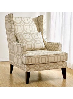 Home Canvas Annie Single Seater Sofa Chair With Kidney Pillow Beige  - Image 3