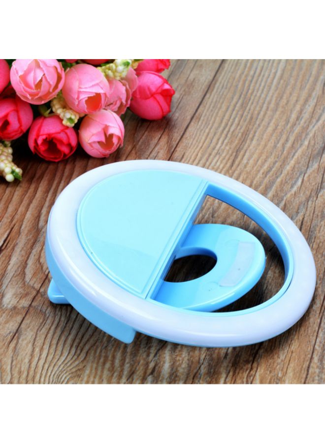 حلقة لكاميرا سيلفي بإضاءة LED محمولة تناسب جميع الهواتف المحمولة (لون أزرق، يمكنك شحنه) أزرق - Image 3