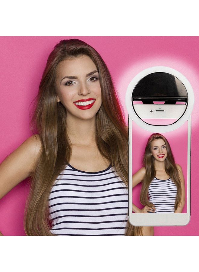 حلقة لكاميرا سيلفي بإضاءة LED محمولة تناسب جميع الهواتف المحمولة (لون أزرق، يمكنك شحنه) أزرق - Image 2