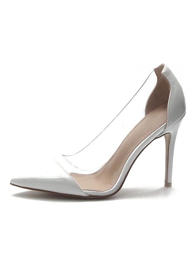 Generic - High Heeled Creative Design Pointed Pumps White - Image 1