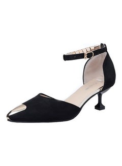 Generic Mid Heel Ankle Strap Stylish All Match Trendy Pumps Black 