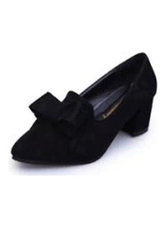Generic Pointed Toe Bow Elegant Stylish All Match Pumps Black 