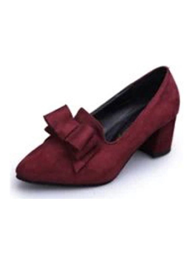 Pointed Toe Bow Elegant Stylish All Match Pumps Red 