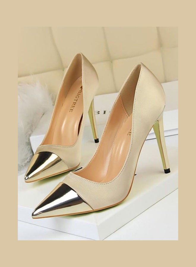 High Heel Trendy Pumps Gold