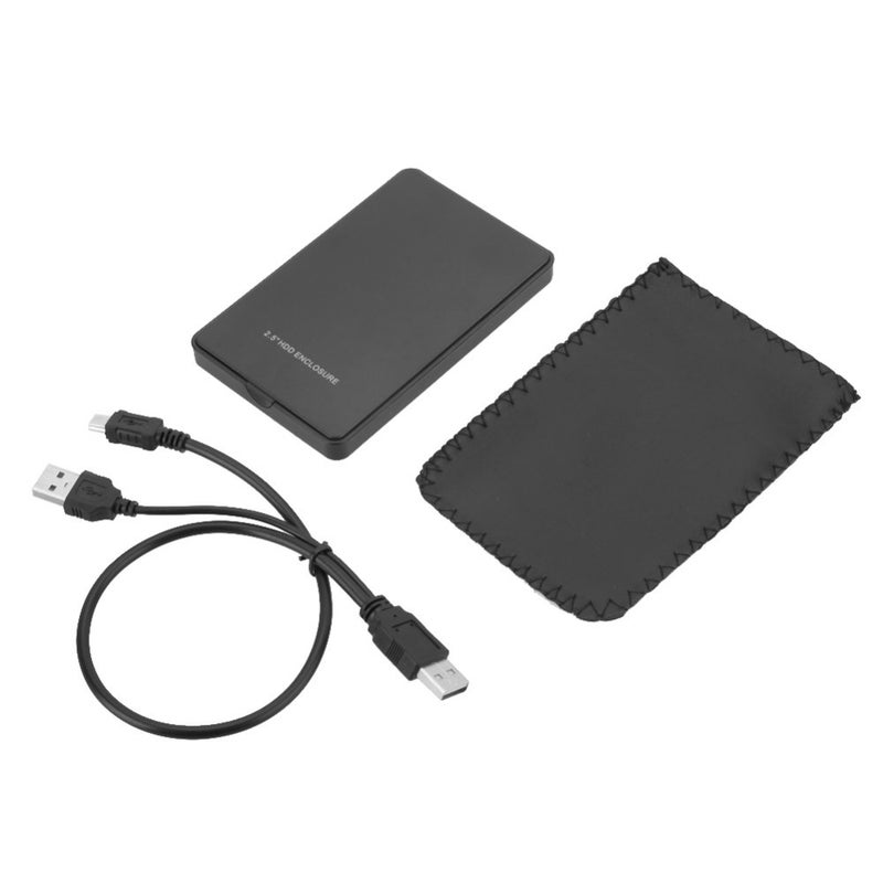 Generic - USB 2.0 Portable Mobile HDD External Hard Drive Disk Case Black - Image 1