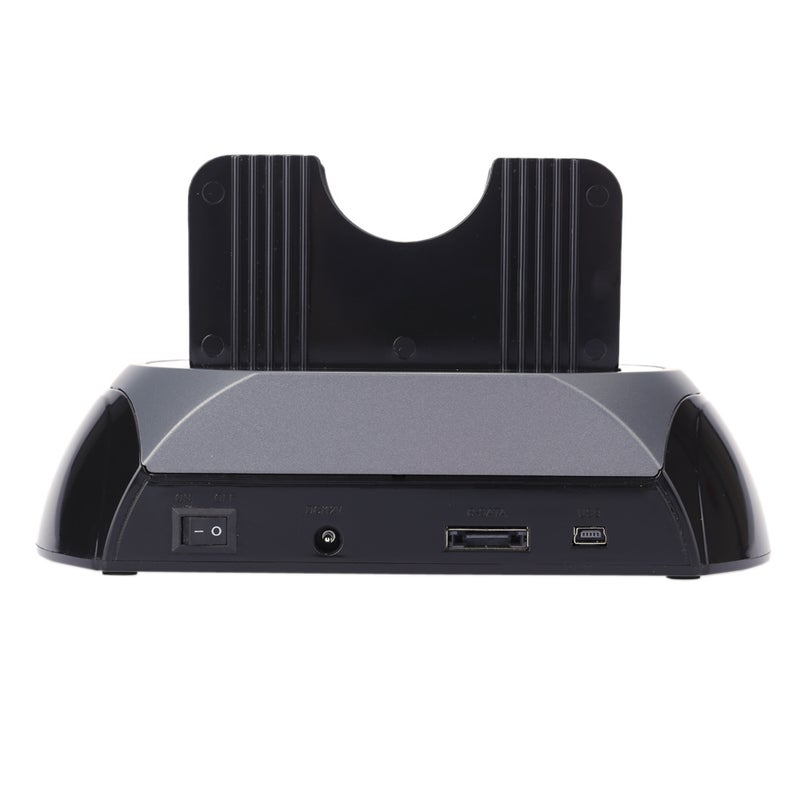 Generic 2-Dock Dual Bay Hard Drive Docking Card Reader Hub Black  - Image 1