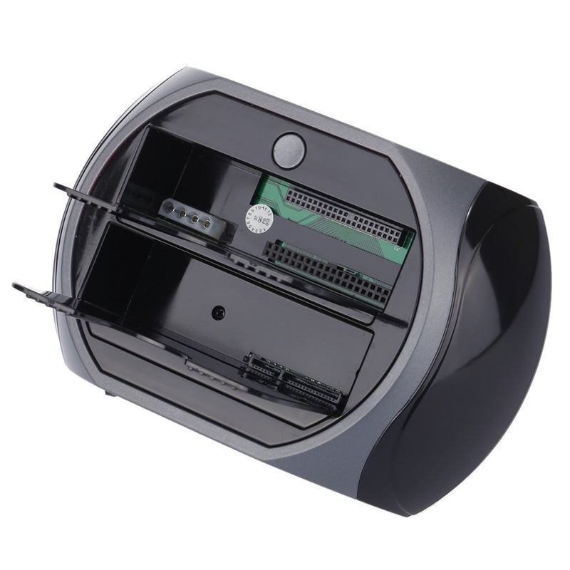 Generic 2-Dock Dual Bay Hard Drive Docking Card Reader Hub Black  - Image 4