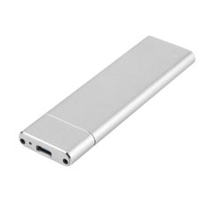 ماركة غير محددة حافظة محول بمنفذ USB 3.1 Type-C لمحرك أقراص SSD M2 فضي  - Image 1