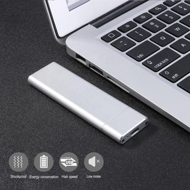 Generic USB 3.1 Type-C Converter Adapter Enclosure Case M2 SSD Hard Disk Silver  - Image 3