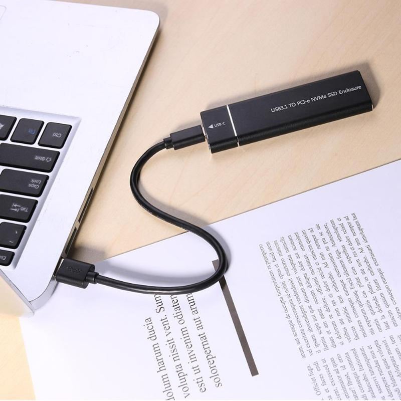 M.2 M Key NVMe Drive Housing Case 10Gbps High Speed Hard Drive Disk Black  - Image 3