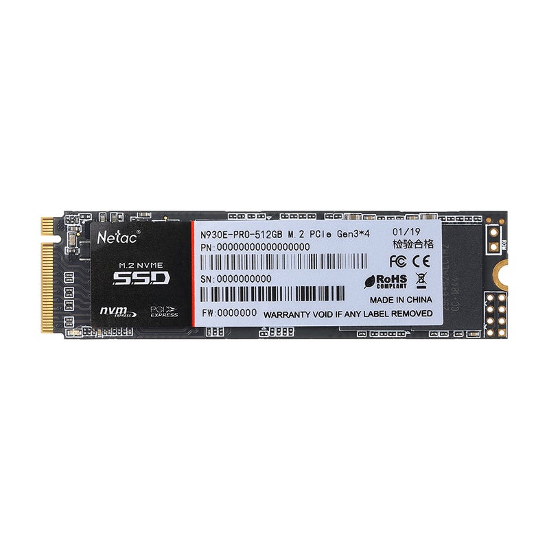 نيتاك - محرك أقراص صلبة نيتاك N930E برو M.2 2280 NVMe PCIe Gen3x4 3D MLC/TLC ناند فلاش . 512 GB - Image 1