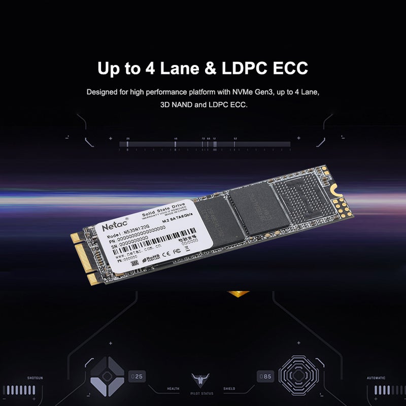 Netac N535N M.2 2280 SATAIII PCIe Gen3 3D MLC/TLC NAND Flash Hard Drive 240.0 GB  - Image 5