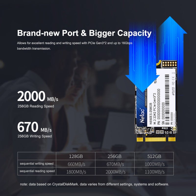 Netac PCIe 3D MLC/TLC NAND Flash Hard Drive 256 GB  - Image 3