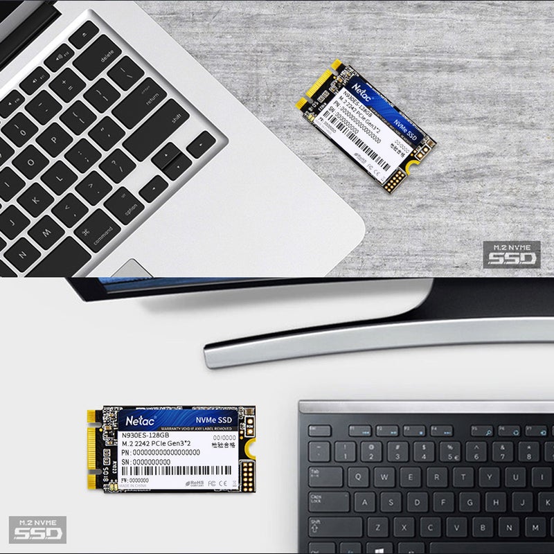 N930ES NVMe M.2 2242 Gen3x2 PCIe 3D MLC/TLC NAND Flash Hard Drive 128 GB