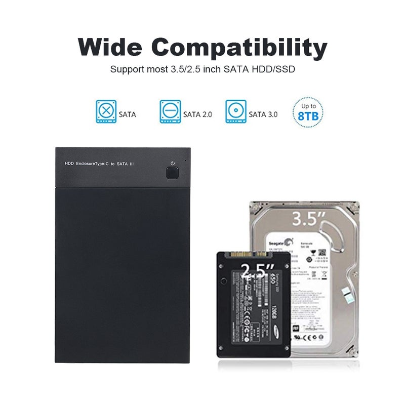 Generic HDD Enclosure USB 3.1 Type-C to Docking Station Hard Drive Black  - Image 3