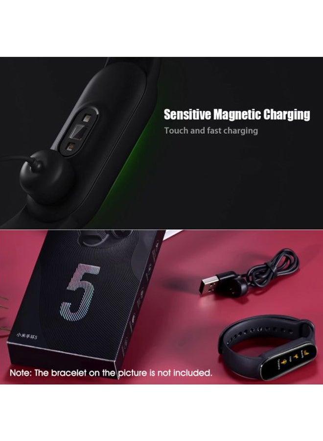 Generic - Professional USB Charger For Xiaomi Mi Smart Band 5 Black - Image 1