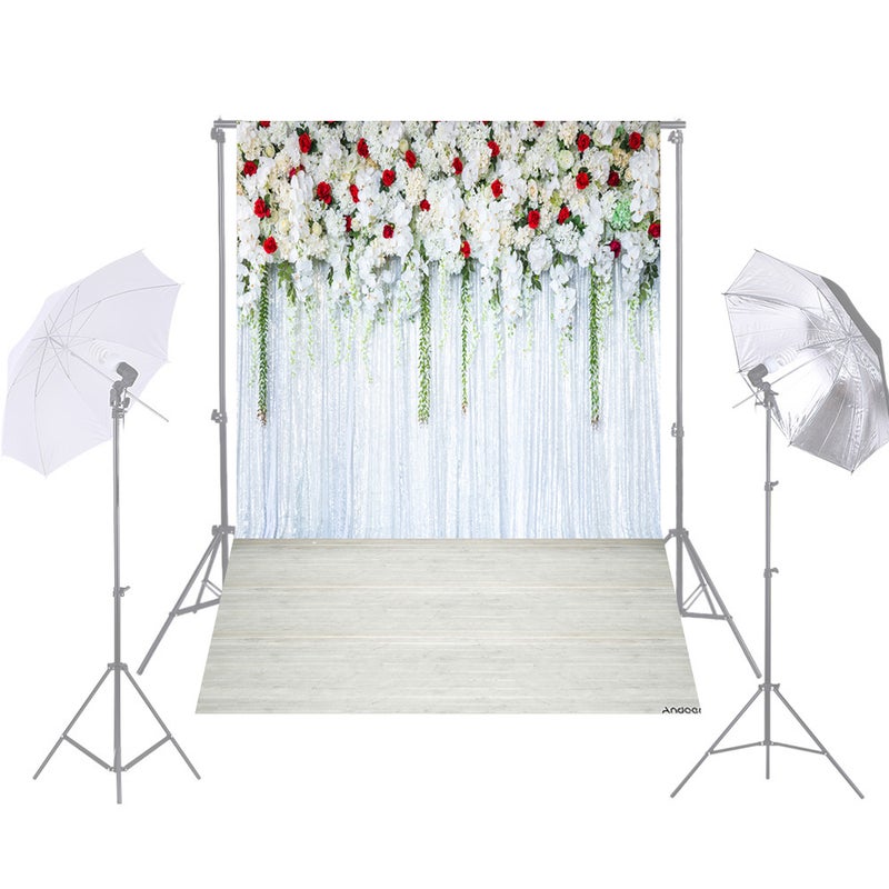 ANDOER Flower Wall Photography Background Wedding Backdrop Photo Studio Pros Multicolour  - Image 4