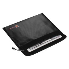 Generic Fireproof Document Bag Silicone Coated Fire Resistant Money File Folder Holder Organizer Safe Storage Black  - Image 1