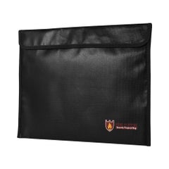 Generic Fireproof Document Bag Silicone Coated Fire Resistant Money File Folder Holder Organizer Safe Storage Black  - Image 4
