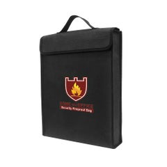 Generic Fireproof Money Document File Bag Black  - Image 1