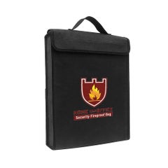 Generic Fireproof Money Document File Bag Black  - Image 4