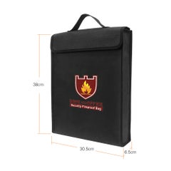 Generic Fireproof Money Document File Bag Black  - Image 5