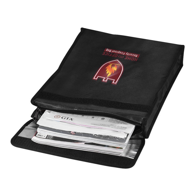 Generic - Fireproof Money Document File Bag Black - Image 1