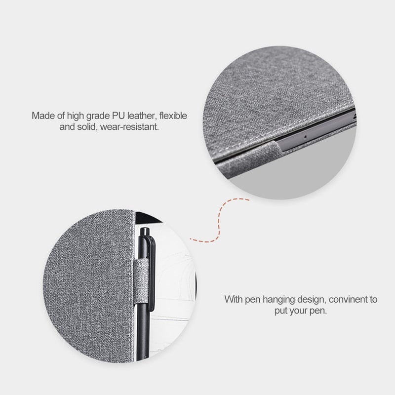 Generic PU Leather Folio Folding Cover Lightweight Protective Case Grey  - Image 4