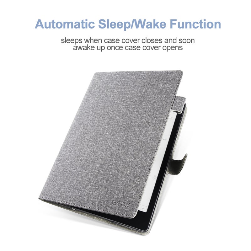 Generic PU Leather Folio Folding Cover Lightweight Protective Case Grey  - Image 3