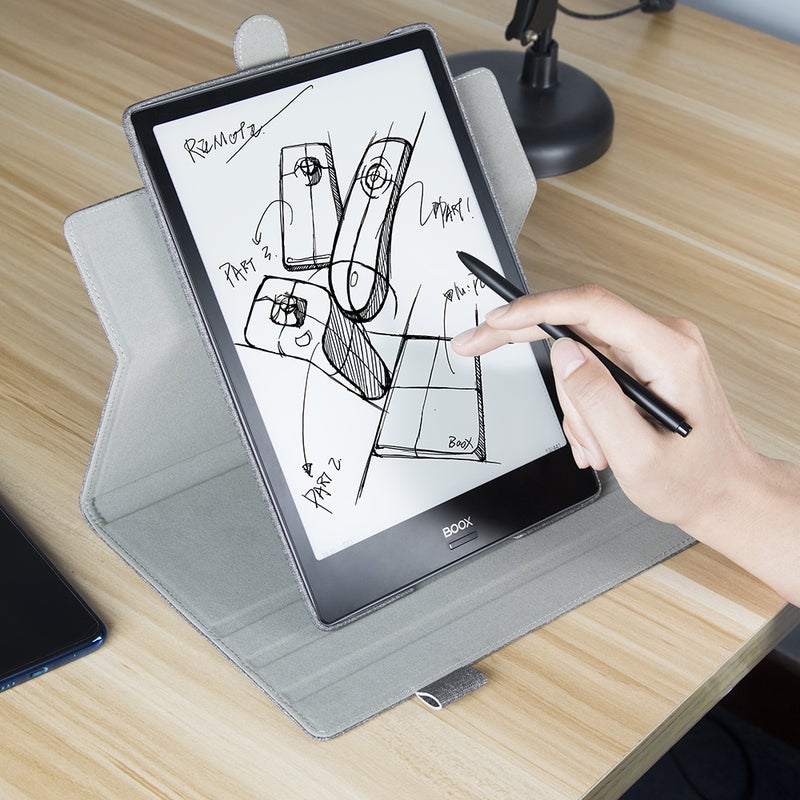 ONYX BOOX PU Leather Folio Folding Cover Lightweight Protective Case Grey - Image 2