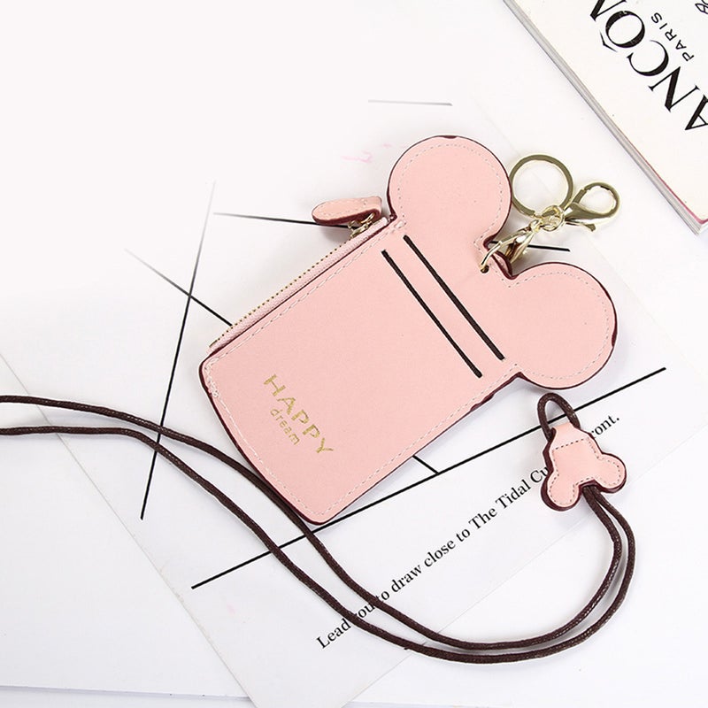Generic Cartoon Cute Holder Protector ID Credit Card Case Pink  - Image 2