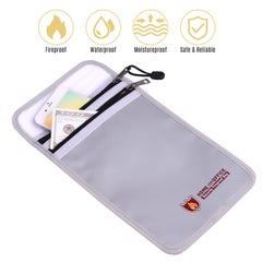 Generic Double Zipper Fireproof Document Bag Silver  - Image 4