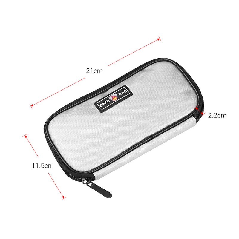Fireproof Waterproof 700℃ Heat Insulation Collision Resistant Protection Organizer Bag Silver - Image 2