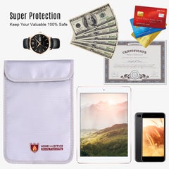 Generic Double Zipper Fireproof Document Bag Silver  - Image 2