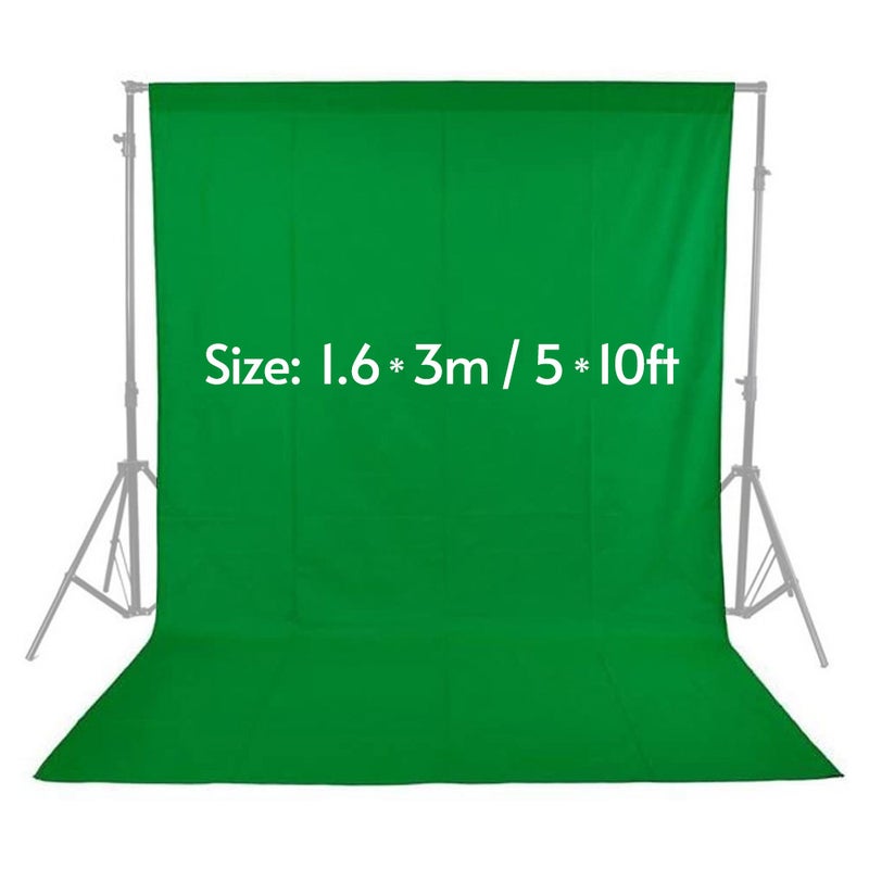 ANDOER Photography Studio Non-Woven Background Backdrop Green - Image 2