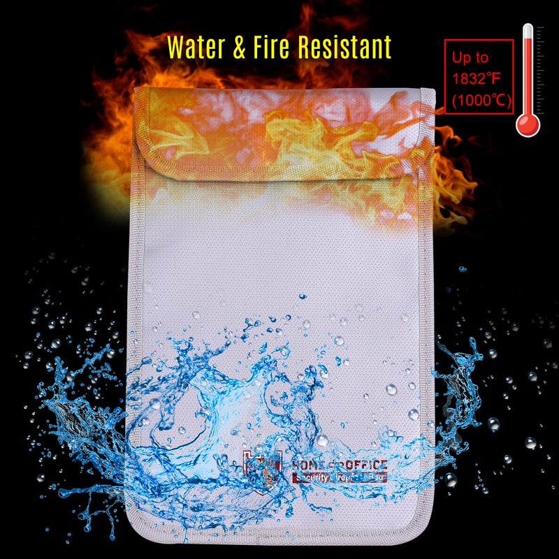 Generic Double Zipper Fireproof Document Bag Silver  - Image 5
