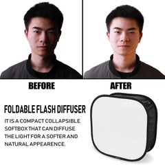 Generic Multifunctional 410mm Mini Portable Foldable Flash Diffuser Black  - Image 4